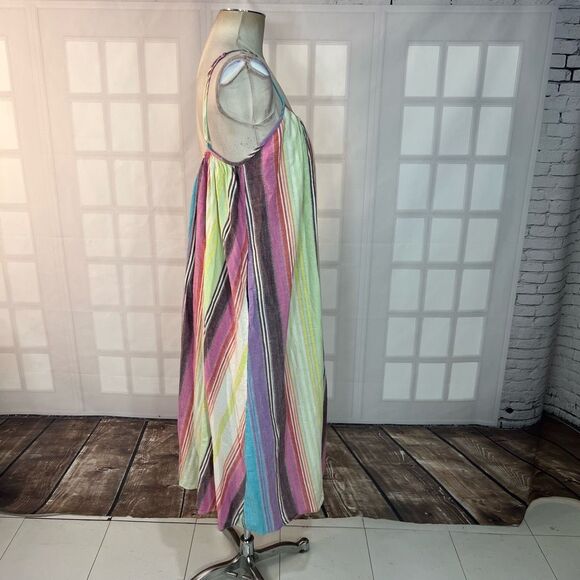 Mara Hoffman rainbow striped long sundress with pockets size medium - Picture 8 of 13